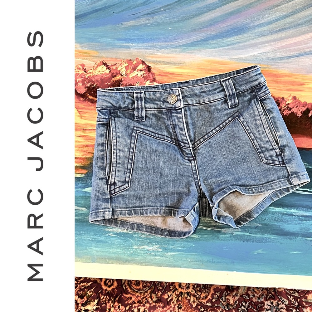 LITTLE MARC JACOBS girl’s denim jean shorts - 8